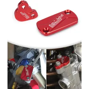Motorcycle Front Rear Brake Fluid Reservoir Cover Cap For CR125R/250R CRF150R/250R/250F/250X/450R/450X/250RX/450RX/450L Dirt Bike RED