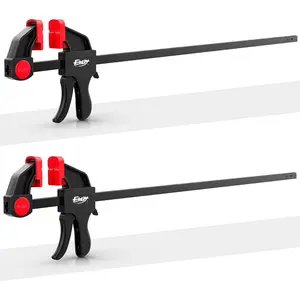 24" Bar Clamps for Woodworking, Medium 170 lbs One-Handed Spreader/Clamp, Light-Duty Quick-Clamp F  Clamps Set for Hand  Working Crafts Grip Gluing - 2 Pack