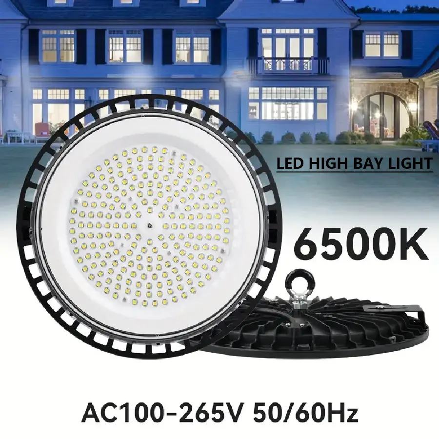 1PC 150W IP65 Waterproof Metal & Plastic LED High Bay Lamp - Wall Control, AC Power Supply Industrial & Commercial Lighting for Warehouses, Industrial Settings