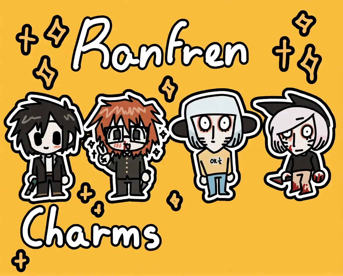 Ranfren keychains randal, satoru, nyon, nyen