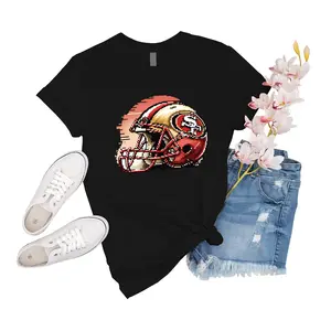 T-Shirt Unisex Raheem Mostert On 49ers 49ers 8 Bit Friend Shirts Boy Big Girl Gift For Men Shirt Event Sleeve Tee Novelty