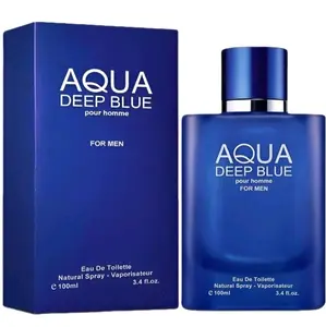 Aqua Deep Blue Cologne for Men Eau De Toilette Natural Spray 100ml Citrus Blend Modern Classic Fragrance