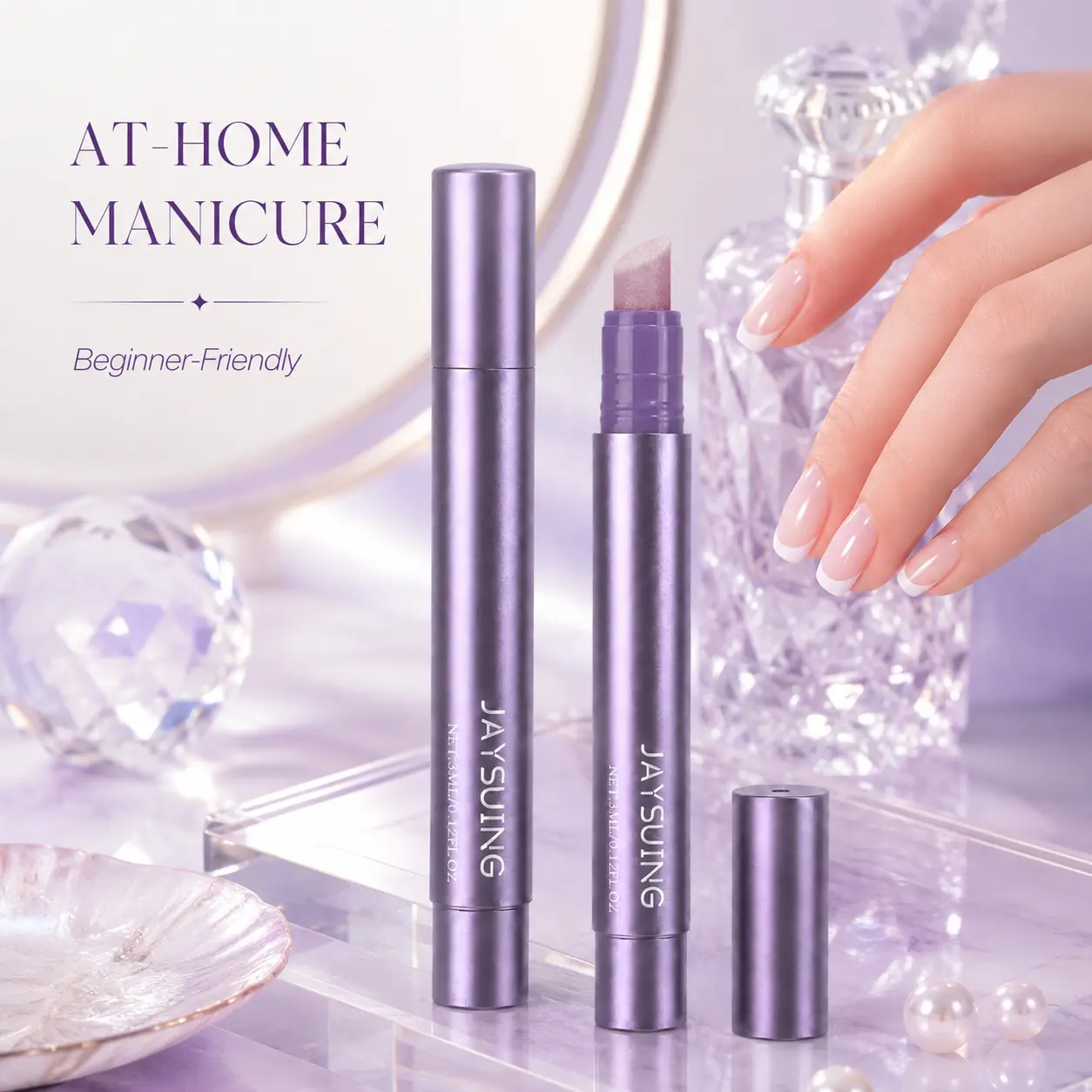 Cuticle Moisturizer Pen for Nails, 3-in-1 Nail Care Stick with Angled Precision Tip, Easy Daily Care for Smooth and Glossy-Looking Nails