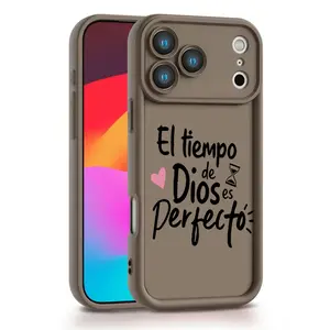 Spanish Phrase El Tiempo De Dios Es Perfecto Phone Case Featuring A Thickened Soft Tpu Back And Raised Camera Step Design Blending Cloud-Like Comfort With Reliable Lens Protection For iPhone 17 16 15 14 13 12 11 X XS