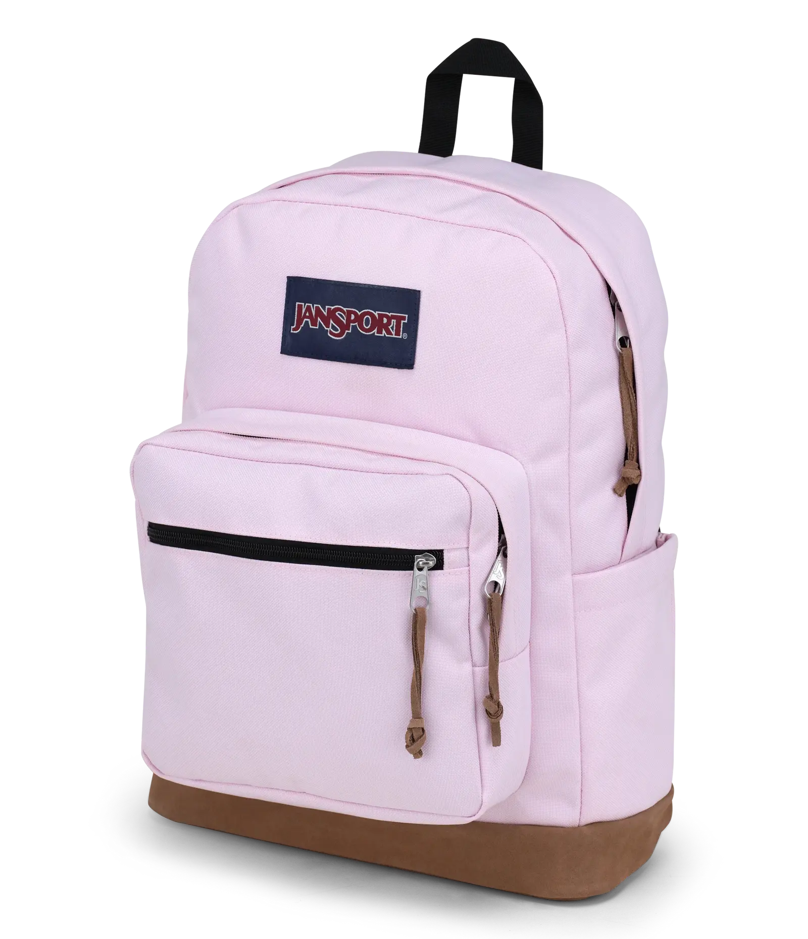 Jansport Big Student School Backpack - Classic Suede Bottom, Letter Patch, 15-in Laptop Comp., Multi-Pocket, Padded Straps, Large Capacity, Side Water Bottle Pocket for Daily Commute, Vintage Washed