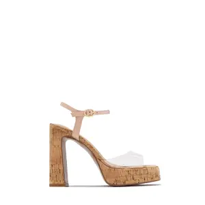 Catalina Platform Chunky Heels - Nude