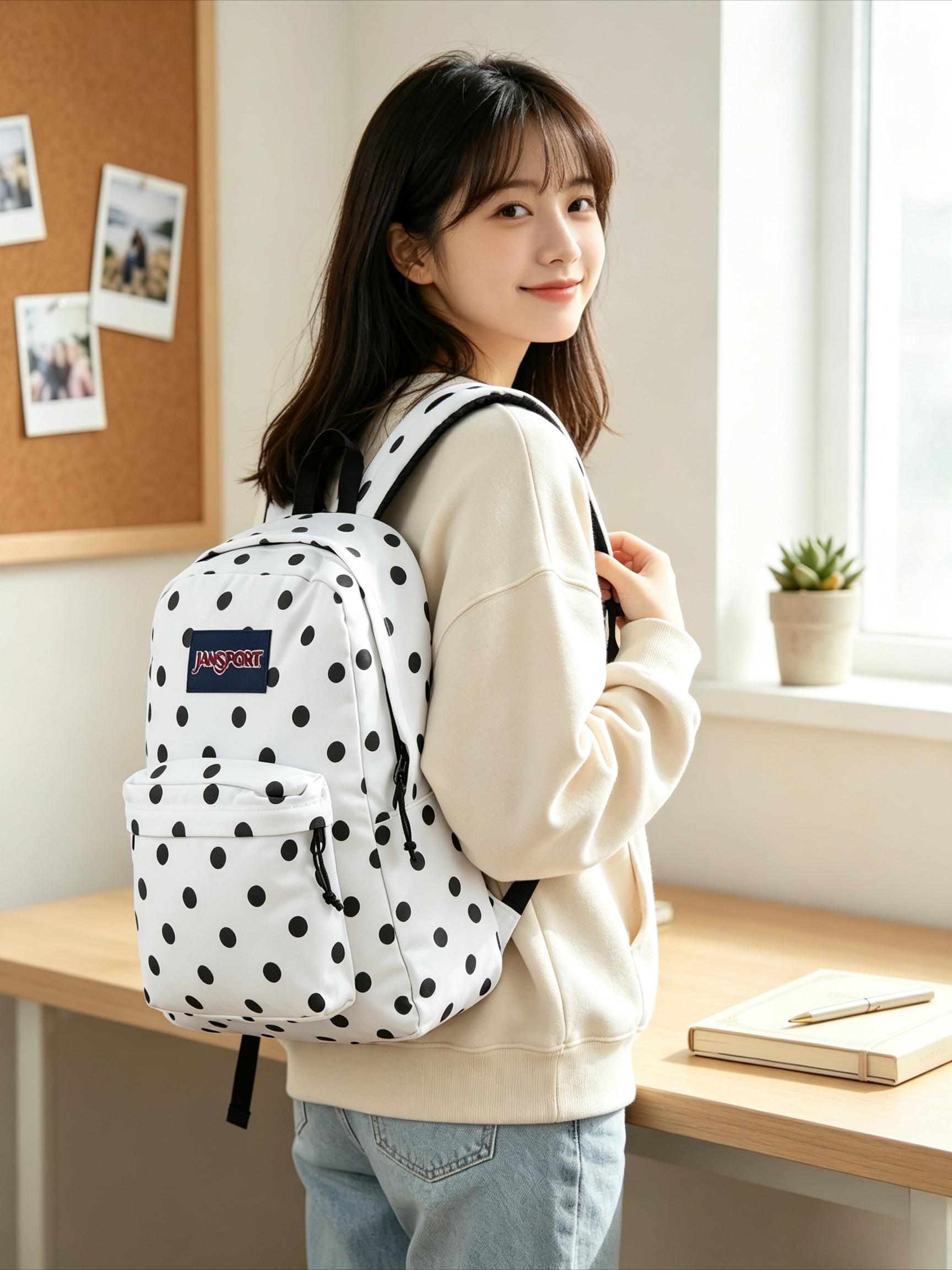 JanSport Big Student Unisex Backpack, Classic Suede Bottom, Letter Patch, 15-Inch Laptop Compartment, Large Capacity, Side Water Bottle Pocket, Back to School Book Bag, College Bag for Daily Use, Bookbag