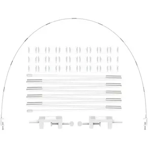12ft White Table Balloon Arch Kit, Balloon Arch Stand Frame For Birthday Party Wedding and Graduation Decorations, Christmas Decort Baby Shower Bachelor Party Supplies