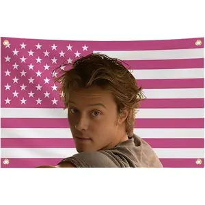 TIGERBABY 3*5Ft JJ maybank Flag Poster,Funny pink american jj flag tapestry with 4 Brass Grommets,For College Dorm Room decor,Outdoor parties,Living room,room decorationchic design  room bedroom