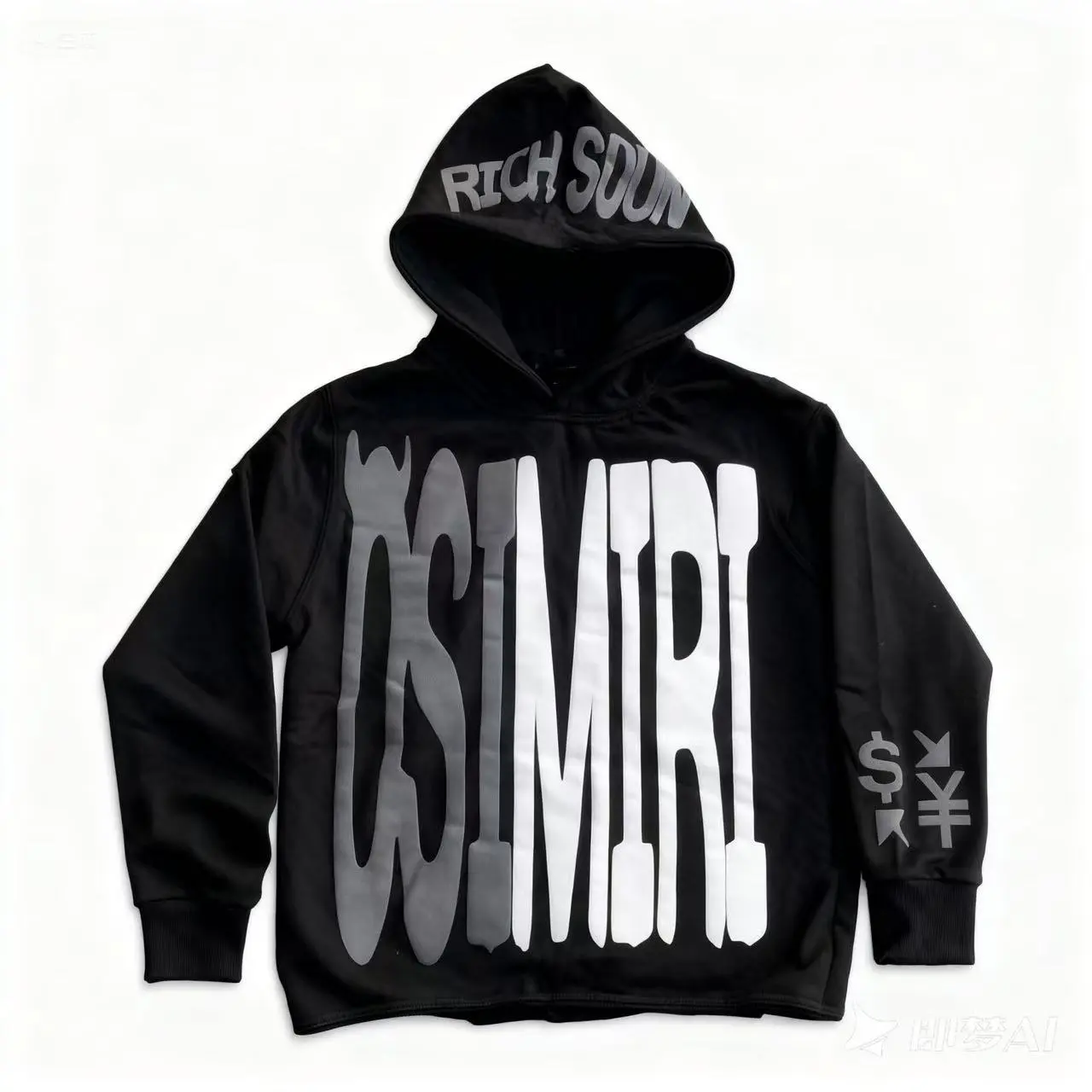 OSIMIRI Men And Women Letter Print Hoodie Harajuku Star Jacket Pullover Sweatshirt Streetwear - Sweaters, Menswear