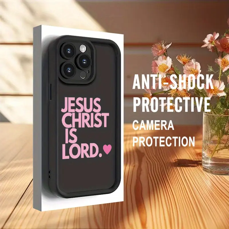 Simple with Lord  Love You Phone cases Case Compatible with iPhone 17 Pro Max 16 16e 15 14 Plus 13 12 Mini 11 Air X XS Pattern TPU Lens Protection Durable Soft Cover Gift 2D printing