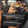 MIXJOY XL Oxford Fabric Dog Backseat Hammock Car Seat Cover - Waterproof, Breathable Mesh, Non-Slip, Scratch-Proof, Dirt-Resistant, Storage Pocket, Handles Muddy Paws, Seat Extender - For Large/Medium Dogs, SUVs/Trucks, Pet Travel Car Accessories