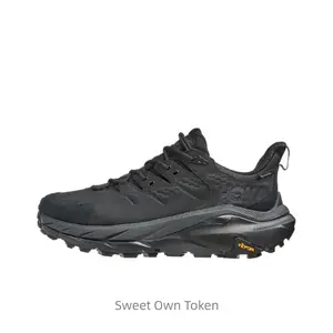 Leather, fashionable, waterproof, low-top, outdoor functional shoes, men's style, black color