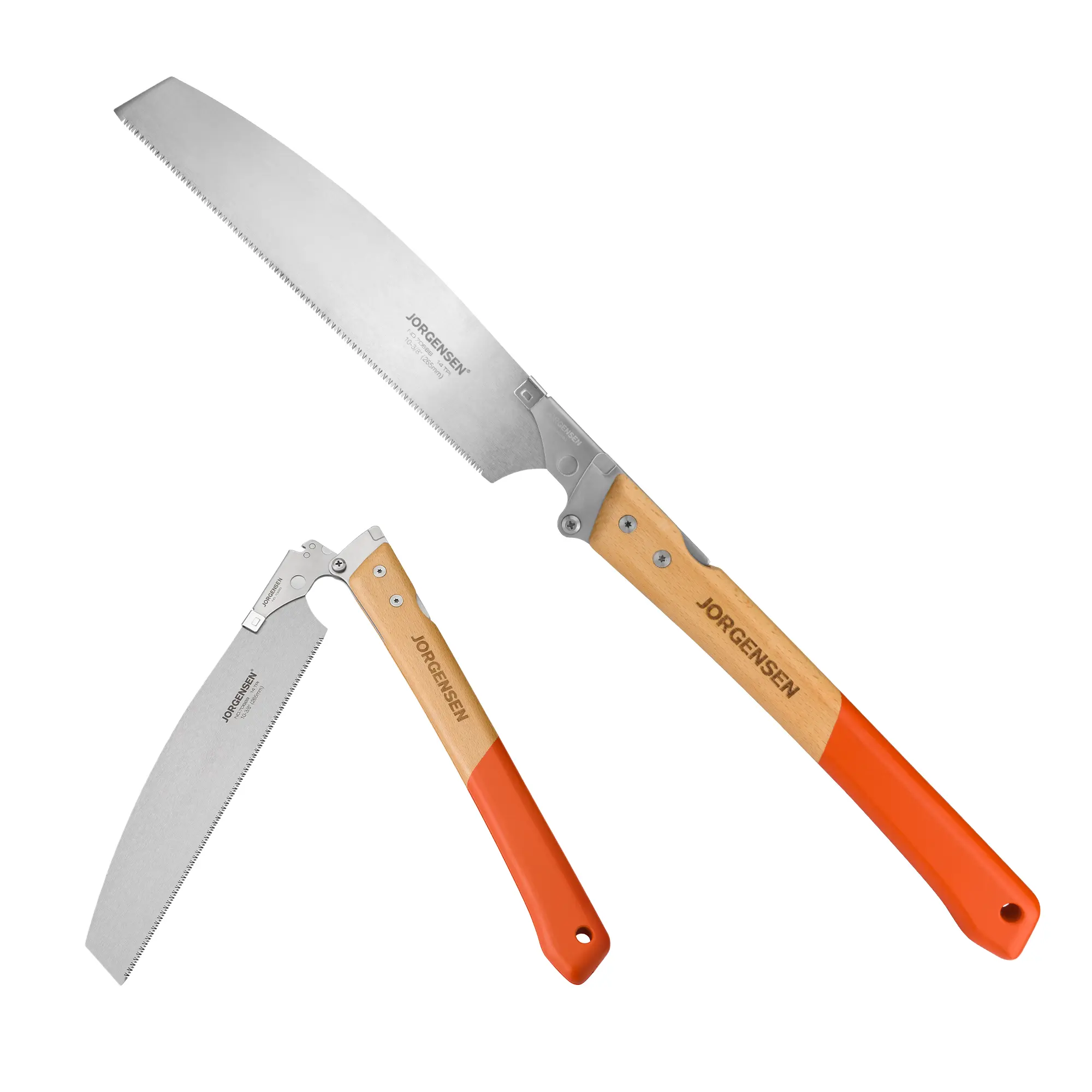 #fathersdaygift JORGENSEN Japanese Pull Saw KATABA, 10-3/8 Inch Folding saw with Premium SK5 Steel Blade, 14 TPI, Woodworking Handsaw for Hardwood & Softwood, Wood Trim