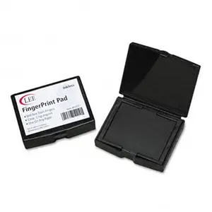 Lee Inkless Fingerprint Pad - 2.25in W x 1.75in D, Black, Crisp Prints, Over 1000 Uses, Fingerprint Pad for Banks