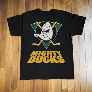 92 Mighty Ducks Black Logo T-Shirt