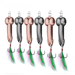 3g-36g Penis Spoon Sequined Lure Minnow Hard VIB Blade Lure Penis Bait Swimbait Crankbait Spinner Bass With Treble Hooks