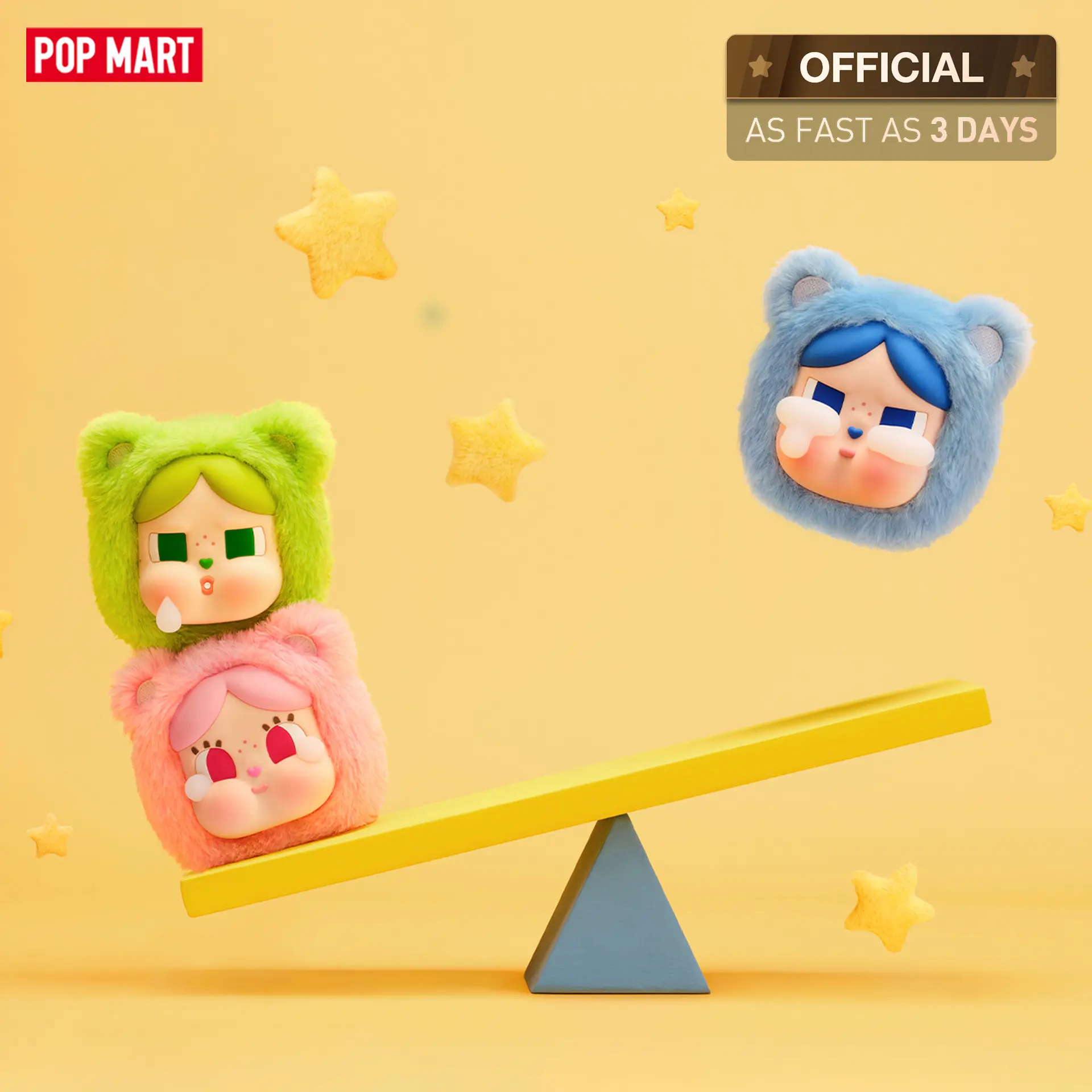 【NEW】POP MART CRYBABY × Care Bears Series-Mini Bag Hanging Jewelry Case Blind Box Bag Charm Mystery Gift