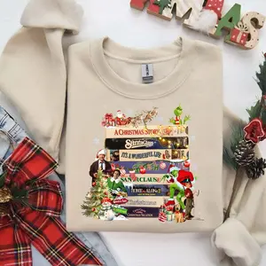 Christmas Movies VHS Sweatshirt, Christmas VHS Tapes Shirt, 90s VHS Shirt, 90s Style Christmas Shirt, 90s Green Christmas Gift 9AF