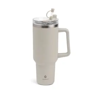 Atlas 40 oz Insulated Tumbler with Topper - Portable Kitchenware for Travel and Beverage Use