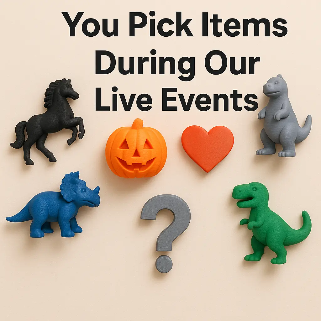 $80 - You Pick Live Bundle Box 3D Printed Figurines  and Collectibles