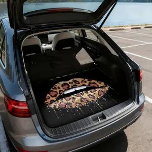 1pc Leopard Lip Art Glam artwork Vehicle Cargo Mat, universal trunk liner for SUV, sedan, or wagon, ideal for school runs, grocery shopping, family vacations, and keeping your car clean | Auto Boot Floor Mat