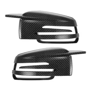 1 Pair Car Rear View Driver Passenger Side Mirror Cover Cap Replacement for Mercedes-Benz W176 W204 W212 W211 W246 C117 Mirror Guard Cover Exterior Decoration Trim