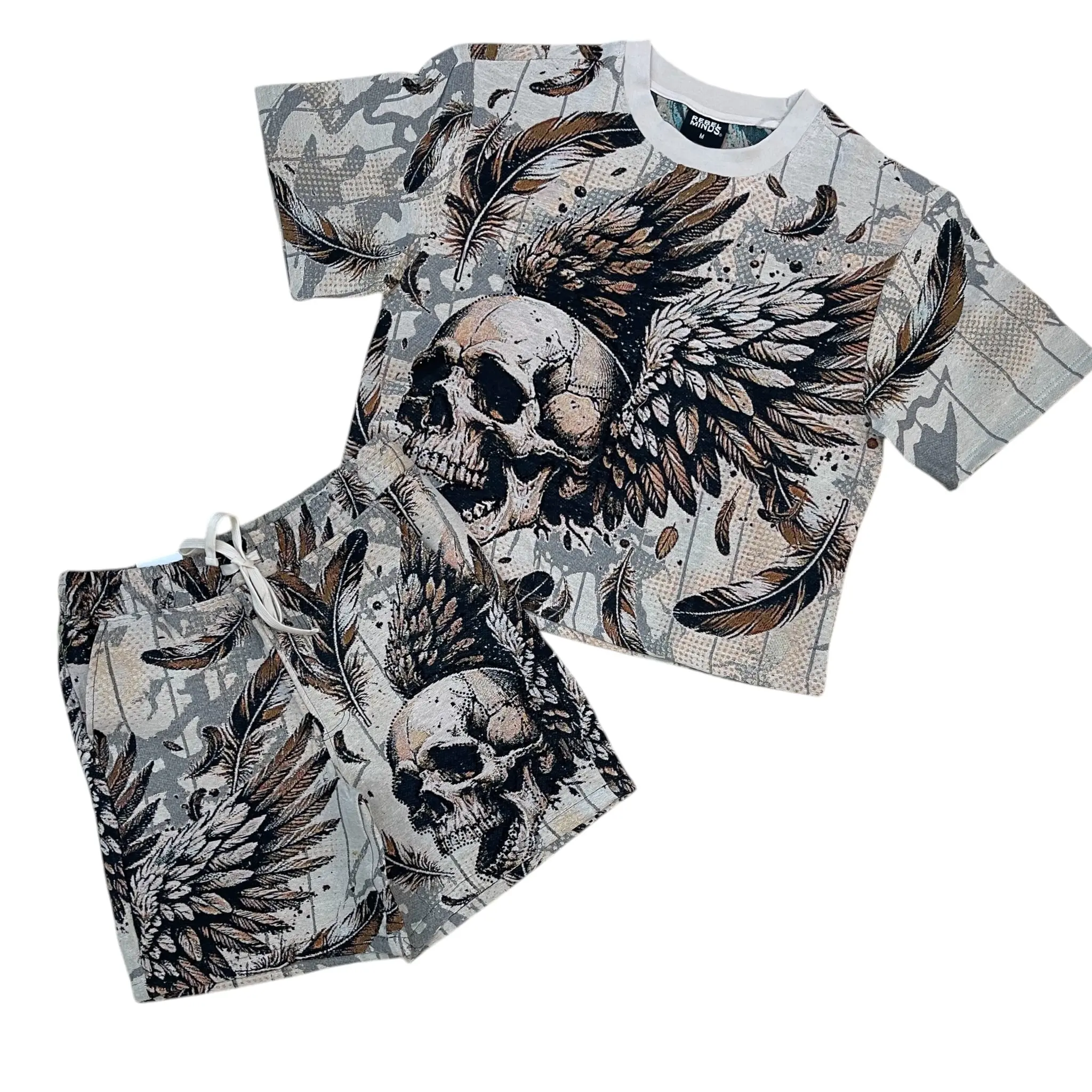 610-12703 - Conquer Rhinestone Tapestry Shirt, Shorts SET