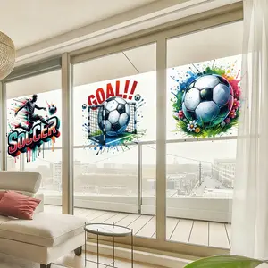 2026 Football Element Decorative Stickers Wholesale, Fan Support Window Stickers for Us Canada Mexico, Perfect Holiday Decoration