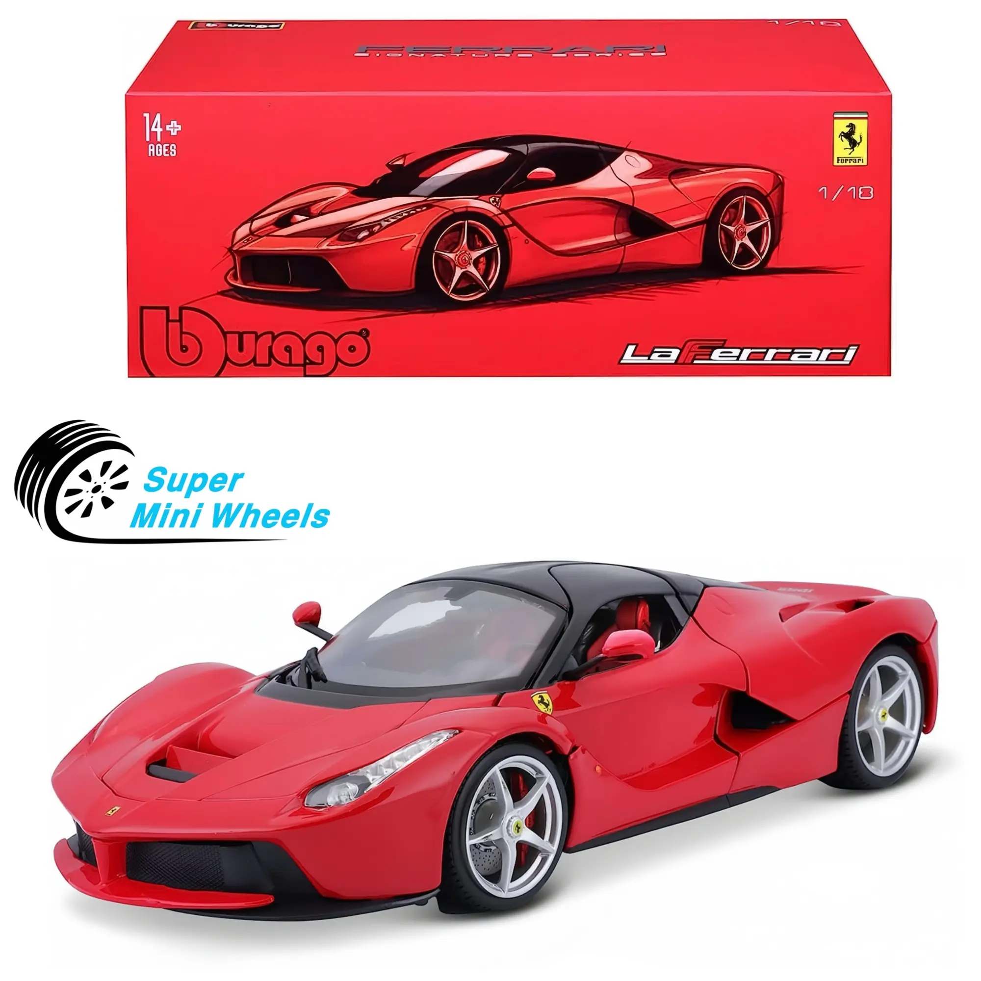 Bburago 1:18 Ferrari LaFerrari – Red – Signature Series