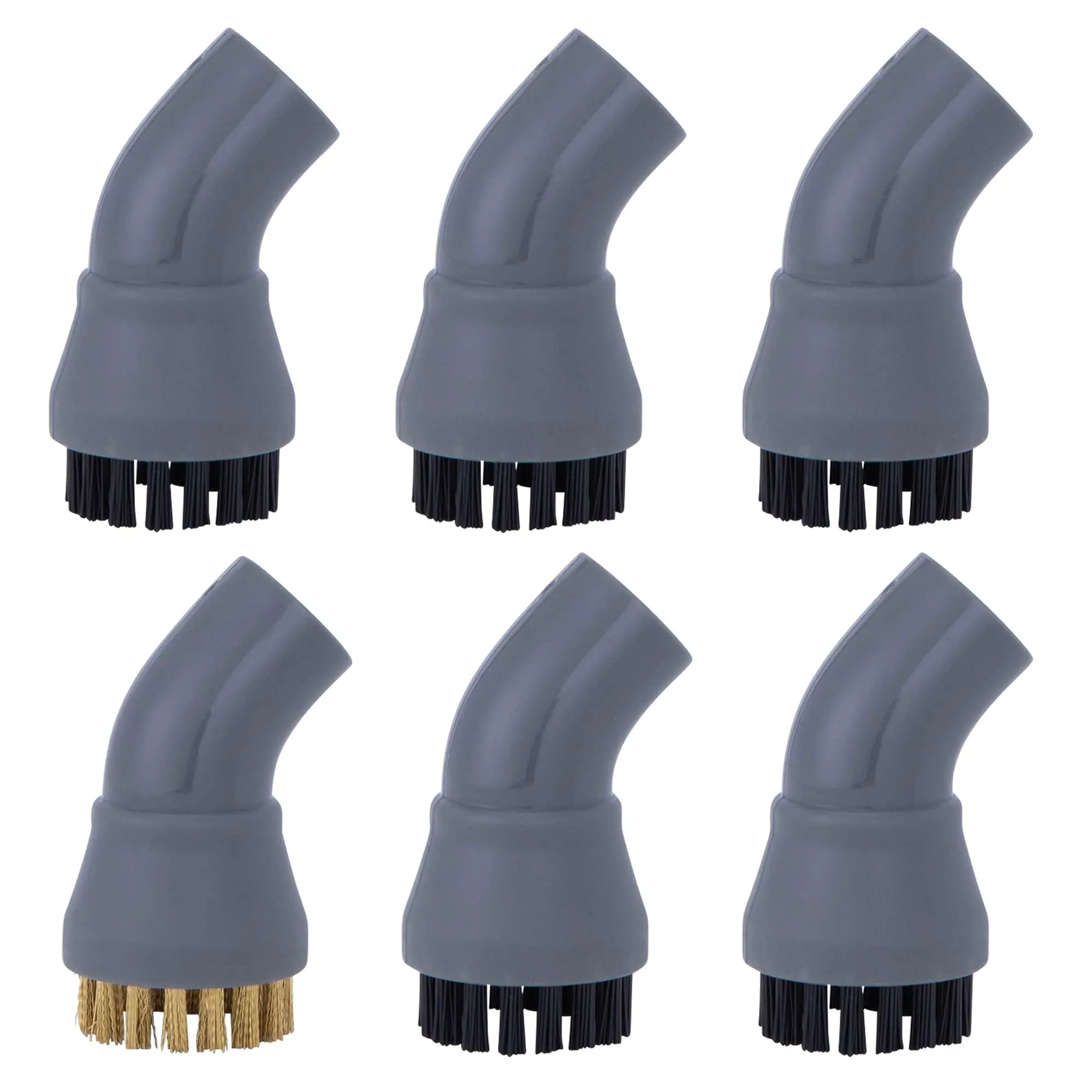 Ivation 5 Piece Steam Cleaner Brush Kit, Long Short Brass Brushes for IVATCSC7