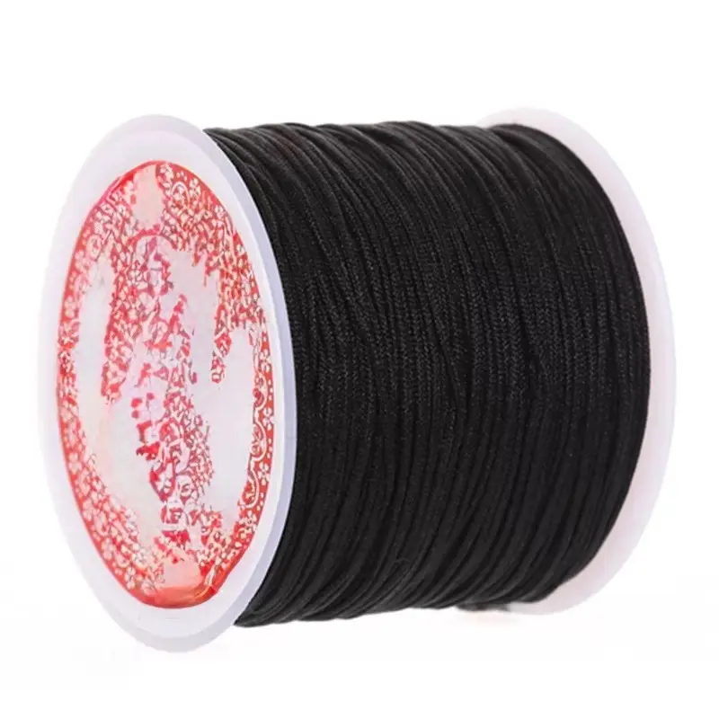 K90. Black Nylon Cords 50 Meters 2 Rolls