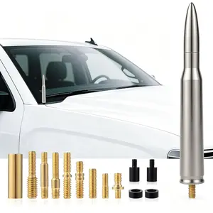 Bullet Antenna for Truck - Black Billet Aluminum Mast with Premium Copper Hardware, Heavy Duty Replacement for Classic Pickup Trucks, Superior Signal Reception, Military-Grade Durable Construction, Universal Fit, IP68 Waterproof