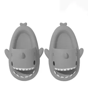 Shark Slides for Women and Kid Novelty Pillow Slippers Open Toe Shark Sandals Cushioned Cloud Slides