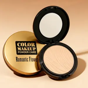 Multicolor Matte Finish Pressed Powder Facial Contouring Powder With Mirror & Puff, Waterproof Long-Lasting Contour Face Makeup For Multiple Skin Types