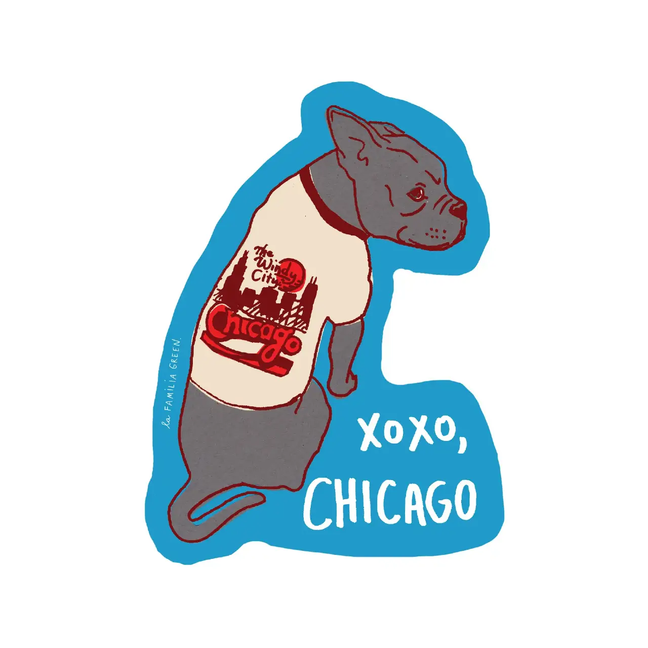 City Dog Tee Chicago Sticker