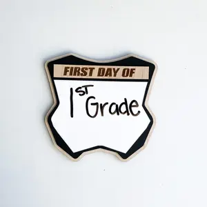 Dirt Bike Back to School Sign | Personalized Number Plate First Day Board