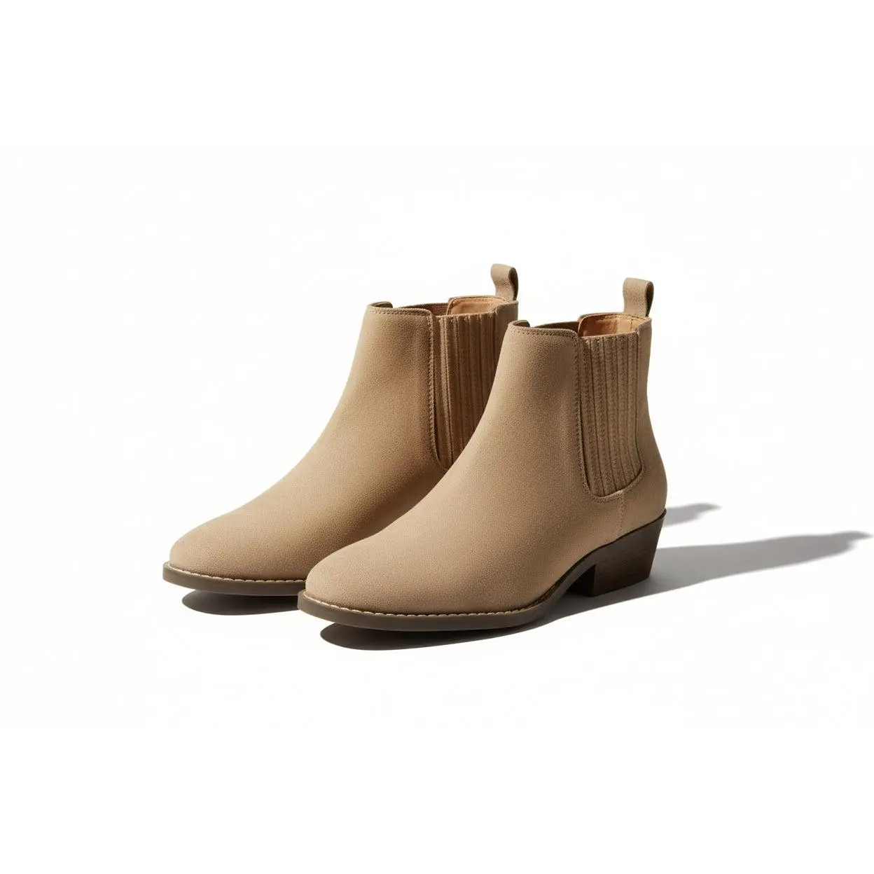Women's Tan Universal Thread Alena Ankle Western Boots - Memory Foam-Cushioned Sole, Stylish Casual Footwear