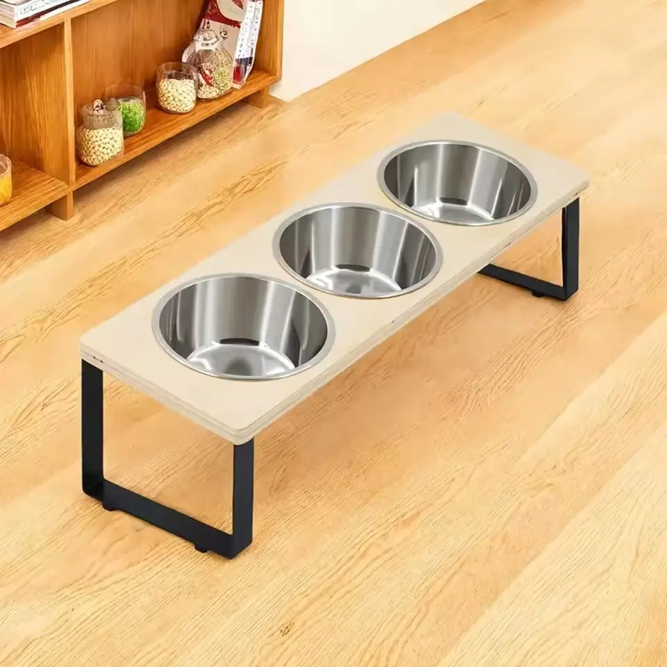 3-Bowl Tilted Raised Pet Feeder – 15° Elevated Stand with Stainless Steel Bowls for Cats & Small Dogs,  Dog Accessories Cat Accessories #SummerWins #DealsForYouDays
