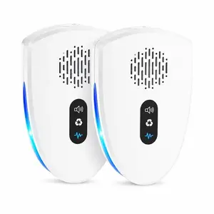 2Pcs Advanced Ultrasonic Pest Repeller Plug-in - Smart Variable-Frequency Indoor Bug Shield with Quiet Night Light, 1700 Sq.Ft Coverage Safe for Kids & Pets Radiation-Free
