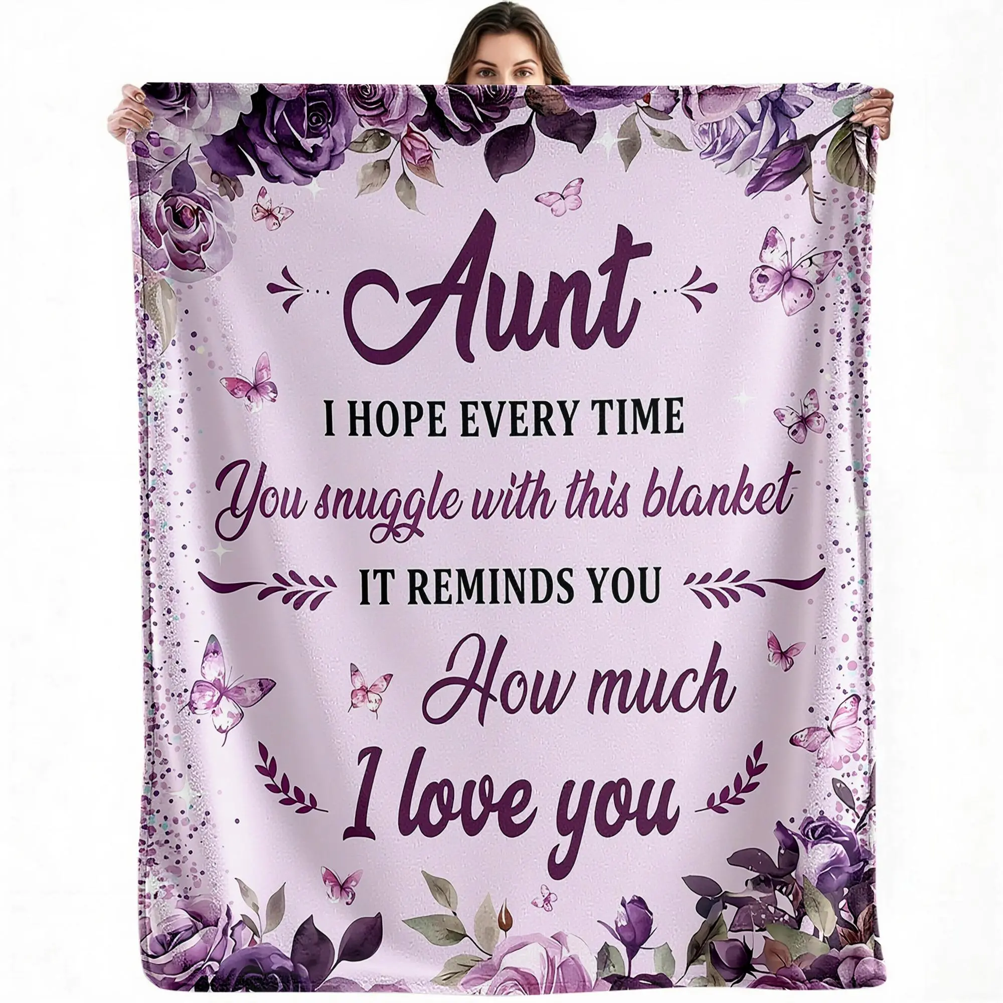 Aunt Blanket Gift From Niece Or Nephew Aunt Birthday Gift Aunt Blanket Gift From Niece Or Nephew Aunt Birthday Gift