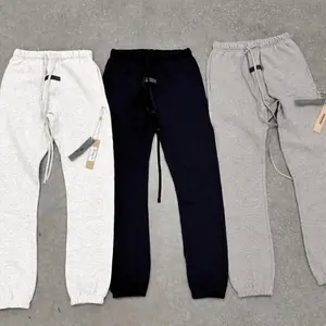Trendy 2022 3 color way cuffed jogger style sweatpants heavyweight cotton material limo black light oat dark oat xs-xl