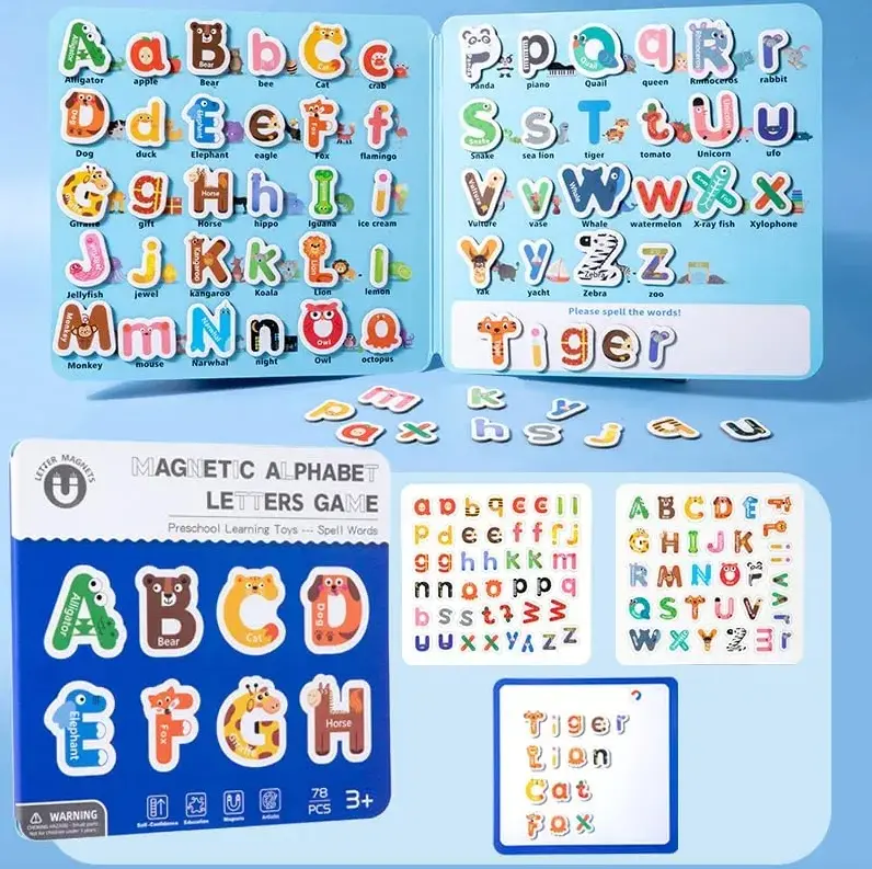 Magnetic Alphabet Letters - Bright Unisex Animal-Themed Colorful Uppercase Learning Magnets, Alphabet Play Educational Toy, Perfect Gift Idea for 3+ Years Kids for Special Occasions