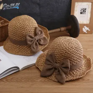 Women's Handmade Woven Straw Sun Hat | CoquetteTok BeachTok FrenchGirl Aesthetic Vintage Ruffled Bow Foldable Breathable UPF UV Protection Wide Brim Hat | for Travel Beach Vacation Daily Wear