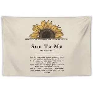 Sun To Me Lyrics Country Music Tapestry Posters Wall Hanging Art For Home Bedroom Living Room Dorm Decor Banner Gift Decoration Curtain