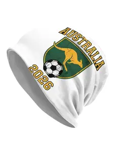 1 Piece Autumn Spring Hats Australia Football 2026 Soccer Crest Kangaroo Soccer Thin Hat Bonnet Hipster Skullies Beanies Caps Men Women's Earmuffs