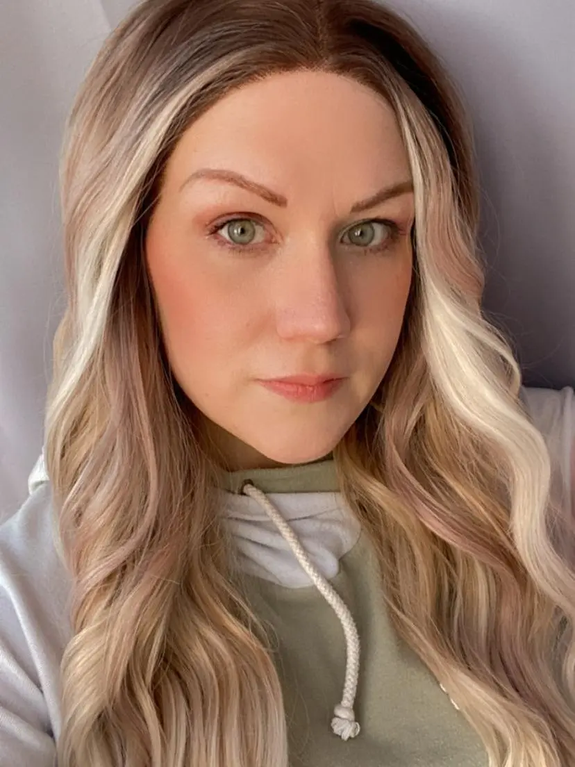 IMSTYLE Jamie ombre color with curly hairstyle 24 inches T-part lace front wig TQ07-T1429/T1612/613/60-raise