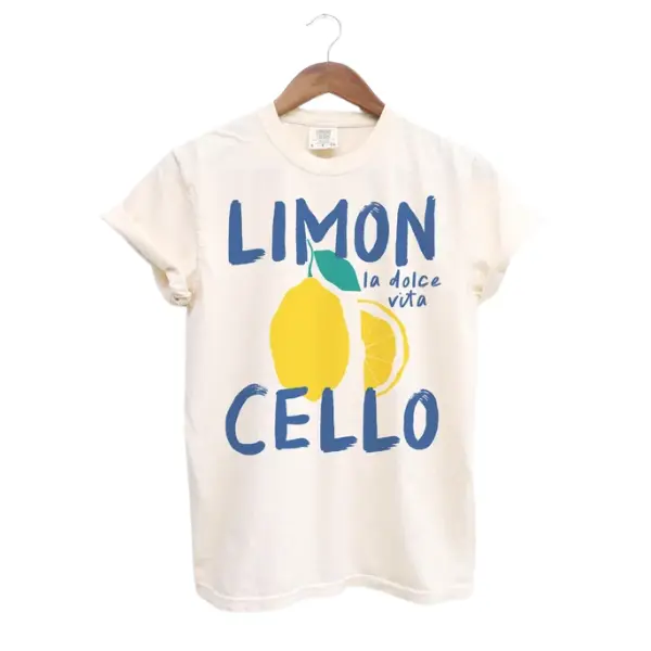 Limoncello TShirt, Lemon TShirt, Amalfi Coast, Italy TShirt, Vacation T-Shirt, Preppy Shirt, Lemons Tee