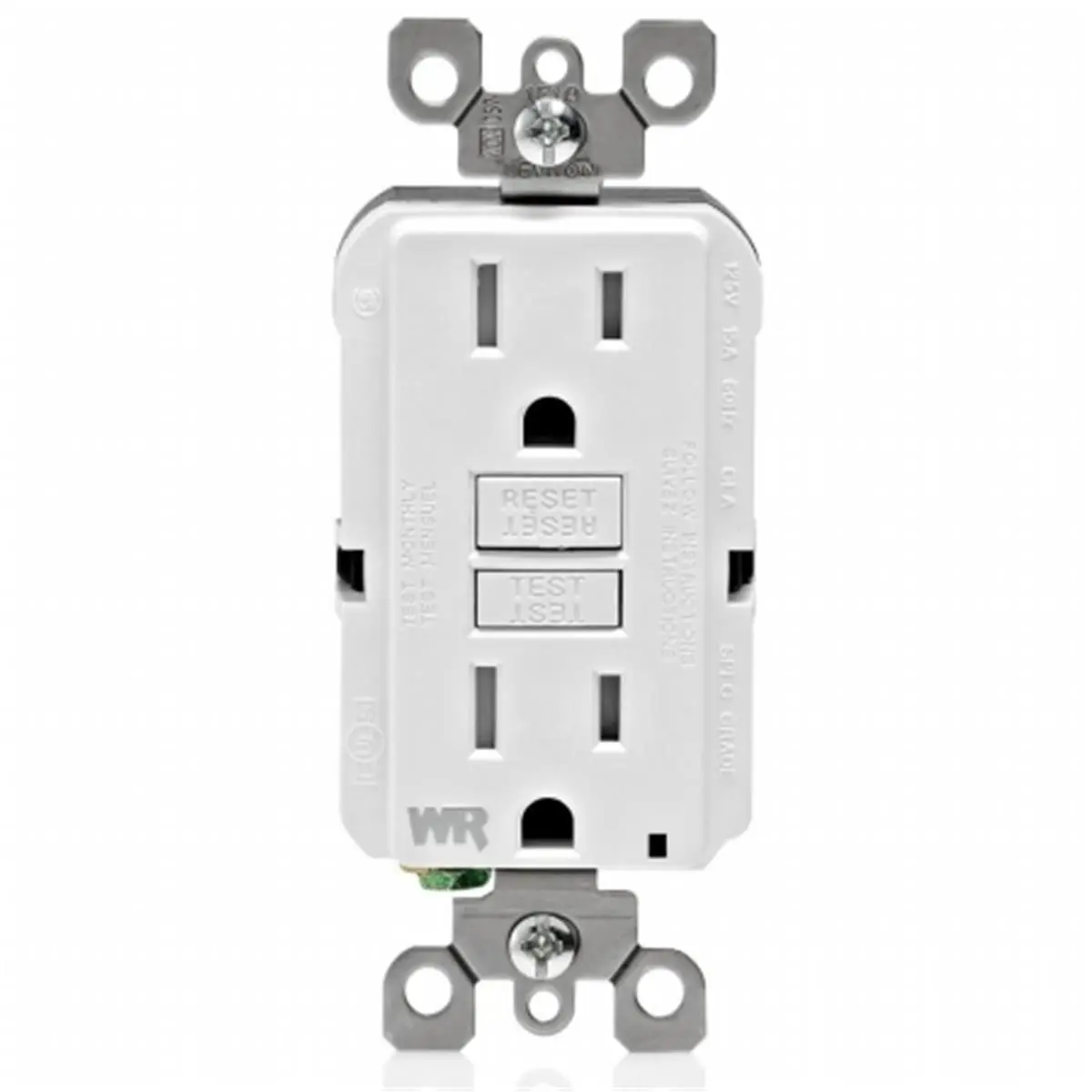 212 MAIN Leviton Mfg R02-GFWT1-0KW 15A Self-Test GFCI Outlet - Ground Fault Protected, Weatherproof, Tamper-Resistant, Status Light, Easy Installation, White