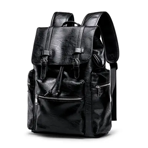 BIGWIG Men's Luxury Look Laptop Backpack - Business Casual, Water-Resist, Durable Oxford PU, Anti-Theft, Multi-Pockets, Large Capacity, Fits 15.6in, Lightweight, Adjustable Straps, Bags for School, Everyday Use, Less Trips